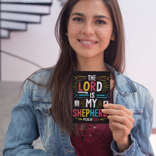 Göttlicher Hirte: Bibelverse Kunst Postkarte (Von Creator hochgeladen)