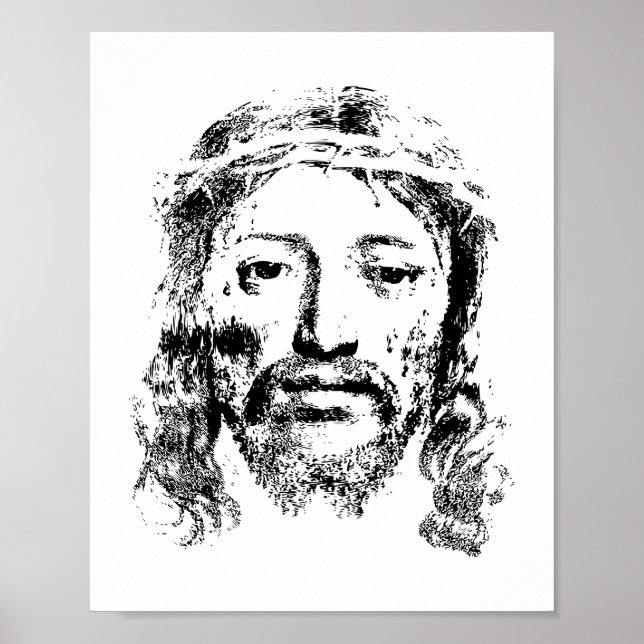 Göttlicher Jesus Portrait - Eine zeitlose Darstell Poster (Vorne)
