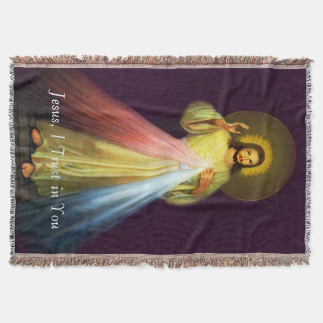Göttlicher Jesus von Barmherzigkeit Blanket Decke (Vorderseite)