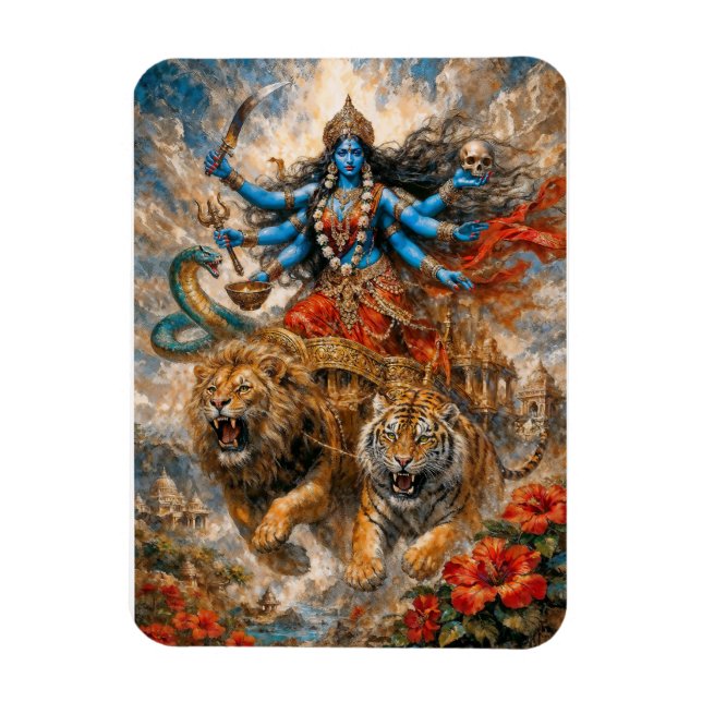 Göttlicher Kali-Wagen Magnet (Vertikal)