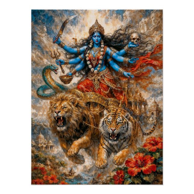 Göttlicher Kali-Wagen Poster (Vorderseite)