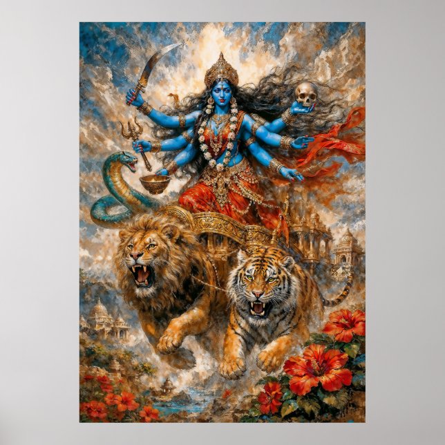 Göttlicher Kali-Wagen Poster (Vorne)