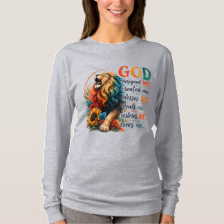 Göttlicher Löwe: Gott hat mich erschaffen T-Shirt