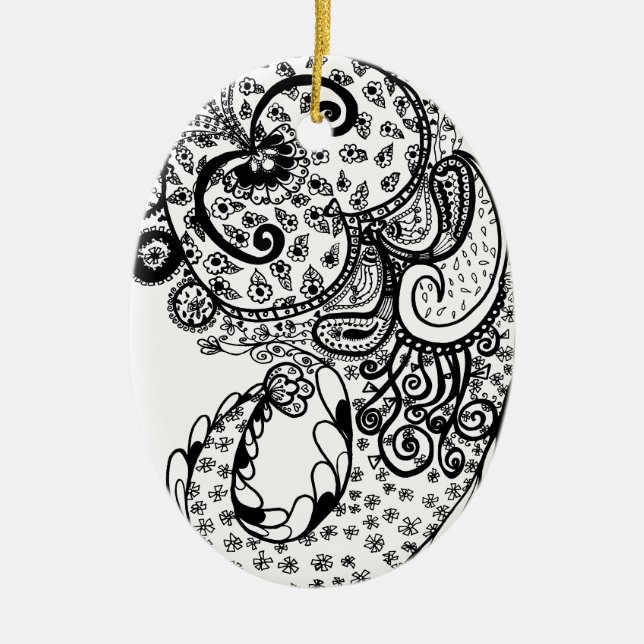 Göttlicher Paisley Keramik Ornament (Vorne)