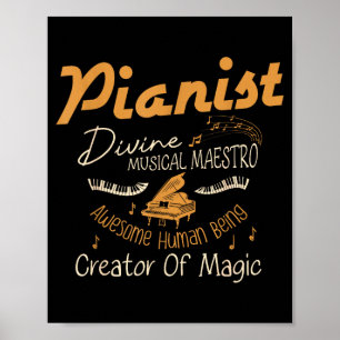 Göttlicher Pianist musikalischer Maestro toller Me Poster