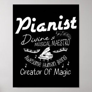 Göttlicher Pianist musikalischer Maestro toller Me Poster