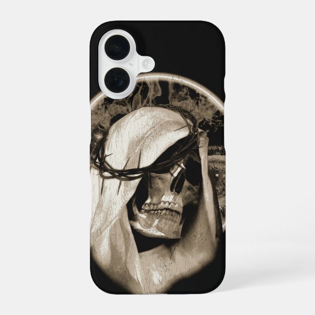 Göttlicher Verfall - Gothic Design iPhone 16 Hülle (Rückseite)