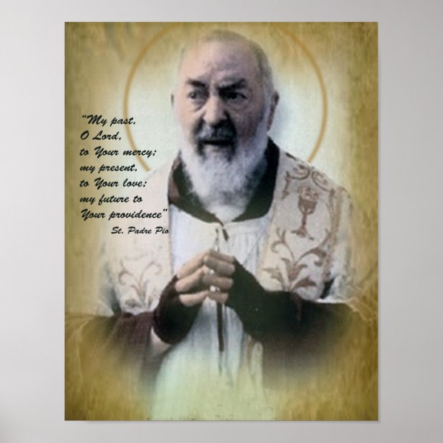 Göttlicher Vertrauen, Padre Pio Poster (Vorne)