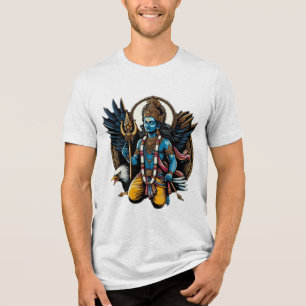 "Göttlicher Wächter: Vishnu und Garuda" Tri-Blend Shirt