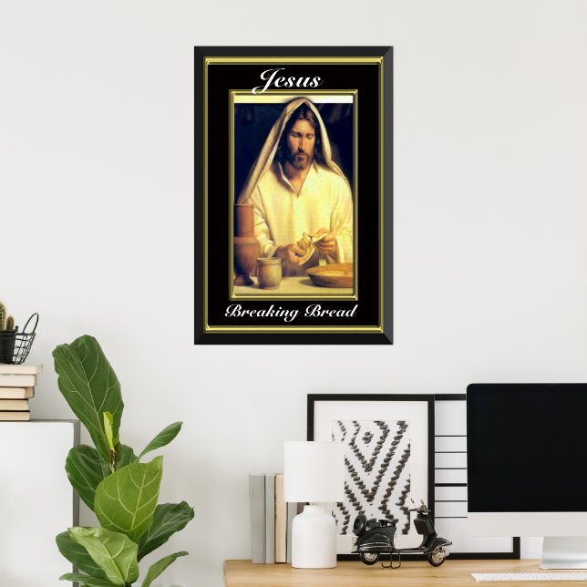 Göttliches Abendbrot mit Jesus Poster (Heimbüro)