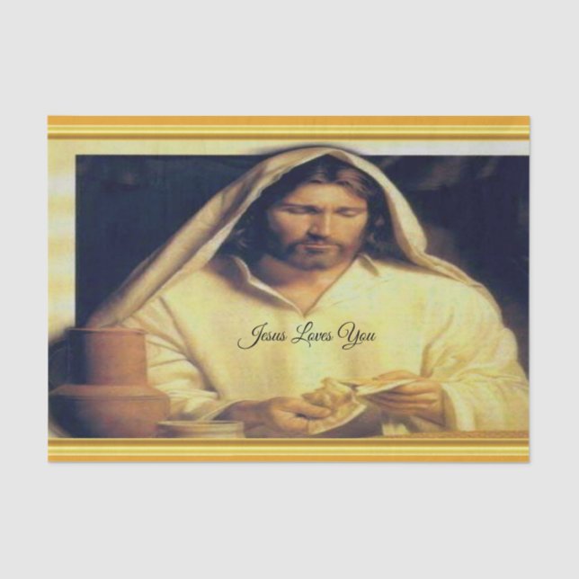 Göttliches Abendbrot mit Jesus Seidenpapier (Vorderseite)