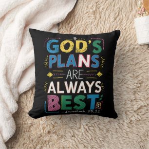 Göttliches Design: Gottes Pläne sind immer am best Kissen