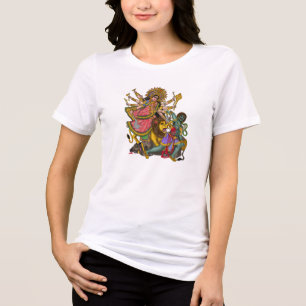Göttliches Durga Mahishasura T-Shirt Tri-Blend Shirt