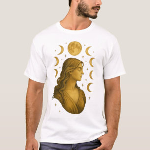 Göttliches Feminines Mondphasen T-Shirt – Vintage