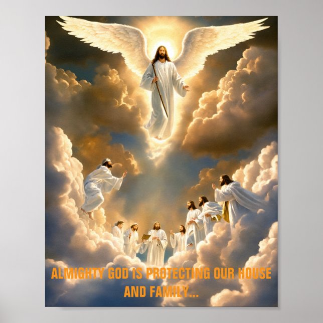 Göttliches Schutzplakat – Mit Gottes Kraft Poster (Vorne)
