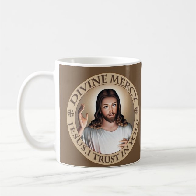 GÖTTLICHES VERTRAUEN GNADEN-JESUSS I IN IHNEN! KAFFEETASSE (Links)