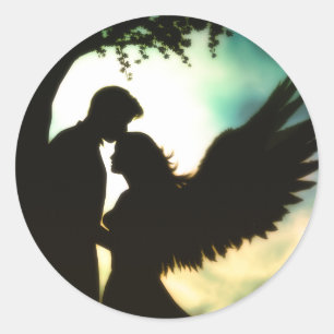 Göttlichkeits-Engels-Aufkleber Runder Aufkleber