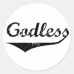 Gottlose 2 runder aufkleber