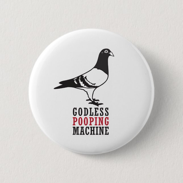 Gottlose kackende Maschine Button (Vorderseite)