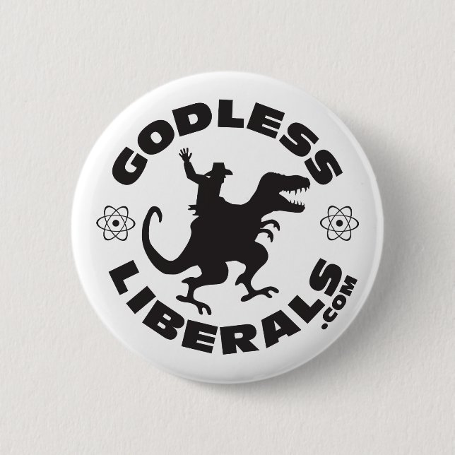 Gottlose Liberal-offizieller Logo-Knopf Button (Vorderseite)