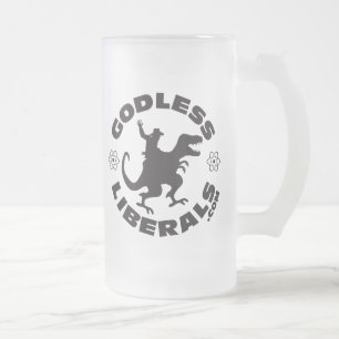 Gottloses Liberal-offizielles Logo-mattierte Tasse