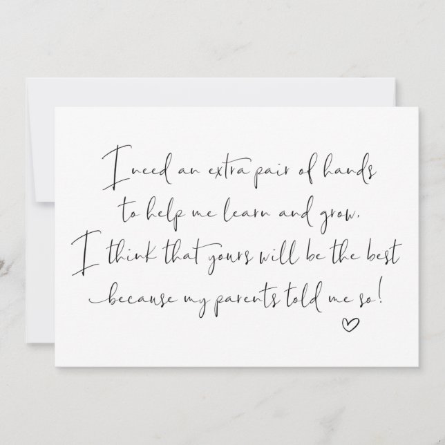 Götzeltern Fragend Anfrage an Godmata Niedlich Karte (Vorderseite)