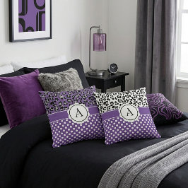 Götzen und Tiere drucken Monogramm-Wurfpfeiler Kissen