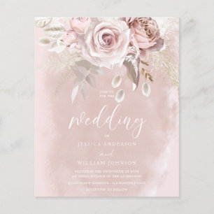 Götzenblush Rose Einladung zur Hochzeit