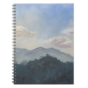 Gouache Blue Mountains: Lebhafte Naturlandschaft Notizblock