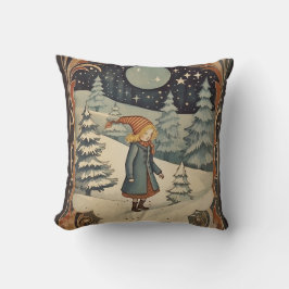 Gouache Vintag Retro Christmas Kissen