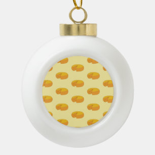 Gouda Cheese Rounds Dutch Feinschmecker Gastronomi Keramik Kugel-Ornament