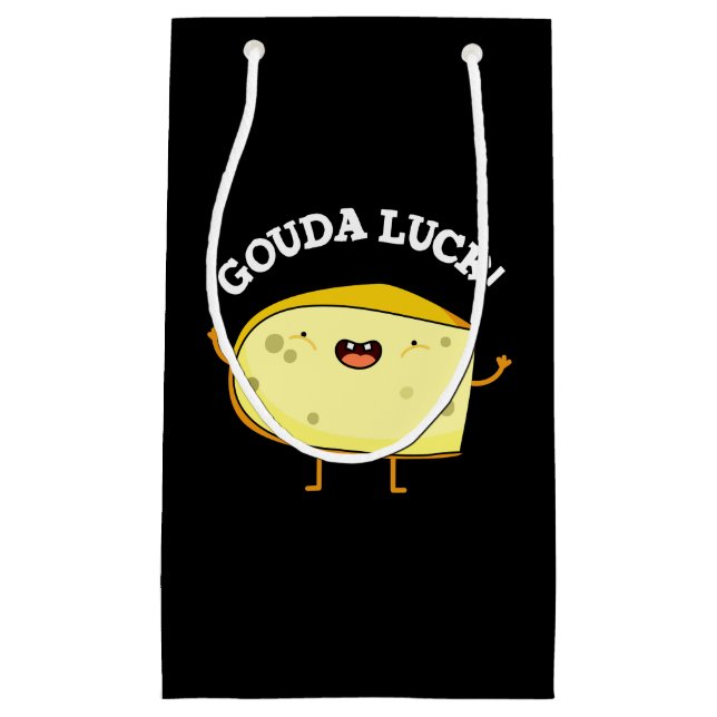 Gouda Luck Funny Cheese Pun Kleine Geschenktüte (Vorderseite)