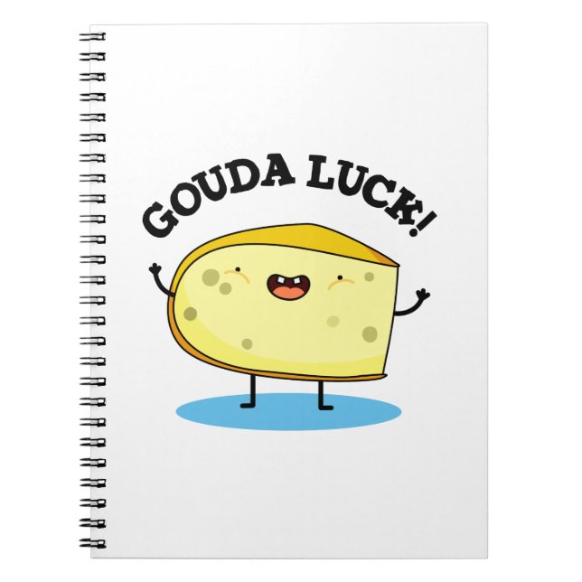 Gouda Luck Funny Cheese Pun Notizblock (Vorderseite)