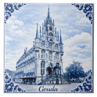 Gouda Rathaus Delft Blau Keramikfliese