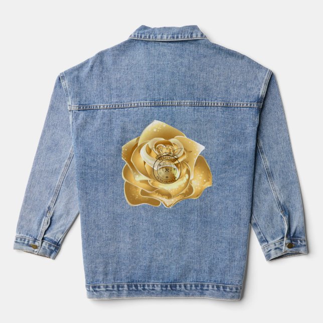 Gouden roos met logo jeansjacke (Rückseite)