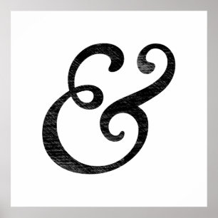 Goudy Old Style Italia Letterpress Black Poster