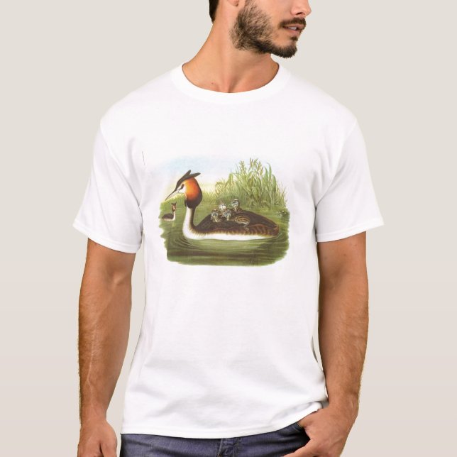 Gould - großer Grebe mit Haube - Podiceps T-Shirt (Vorderseite)