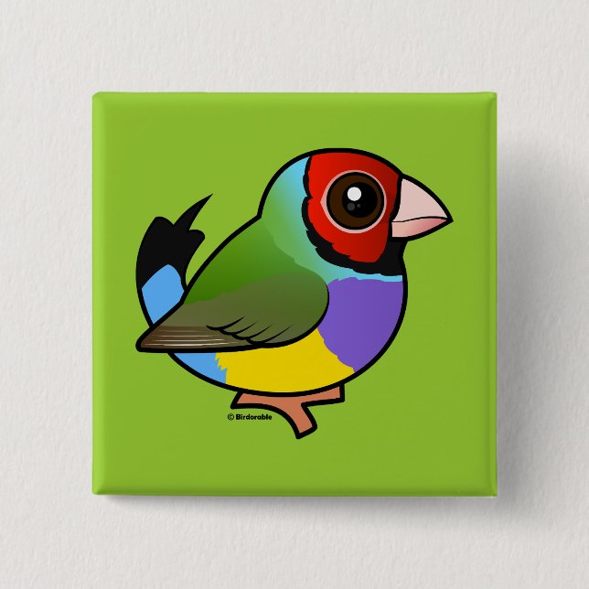Gouldian Finch Button (Vorderseite)