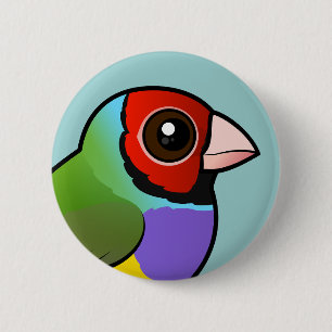 Gouldian Finch Button