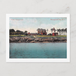 Gould's Island Light House, Narragansett Vintag Postkarte