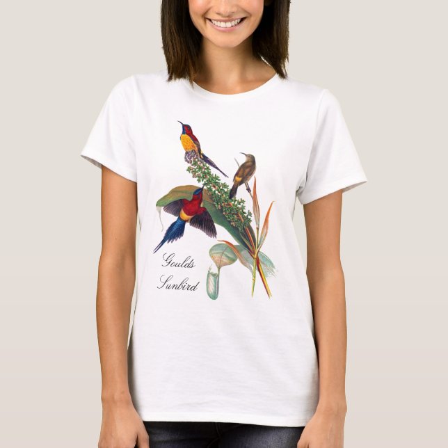 Goulds Sunbird Vintage Illustration durch John T-Shirt (Vorderseite)