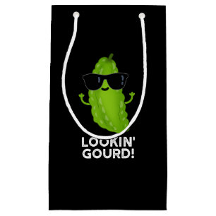 Gourd Funny Cool Veggie Pun Dark BG Kleine Geschenktüte