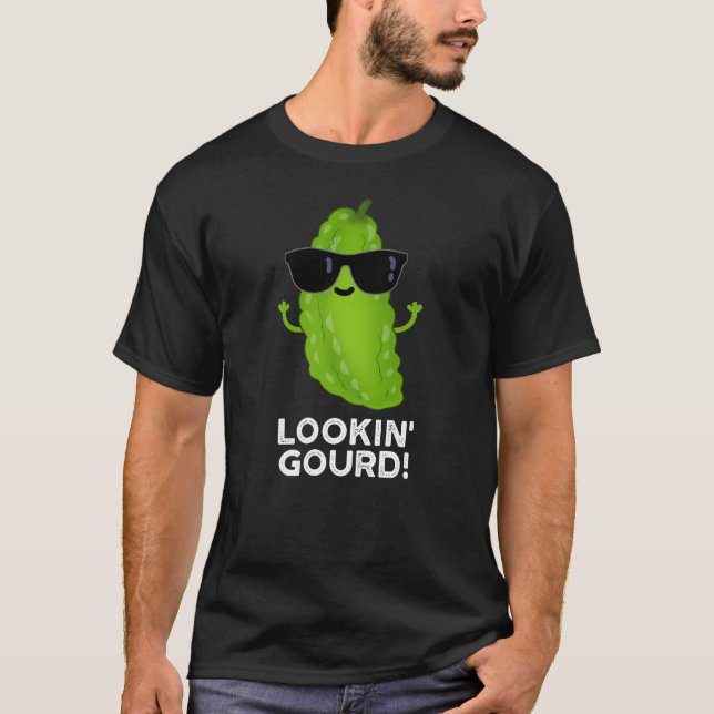 Gourd Funny Cool Veggie Pun Dark BG T-Shirt (Vorderseite)