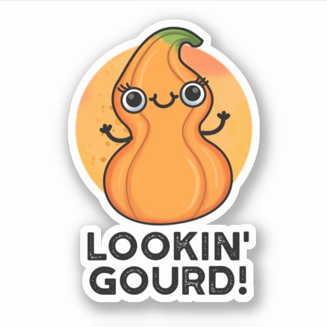 Gourd Funny Veggie Pun suchen Aufkleber (Vorderseite)
