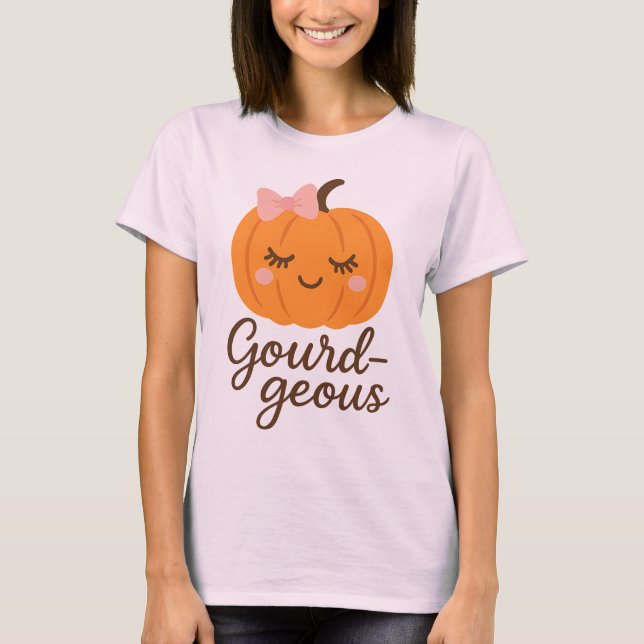 Gourd-geous - Funny Pumpkin - Halloween T-Shirt (Vorderseite)