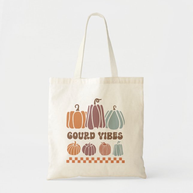Gourd Vibes Funny Fall Pumpkins & Gourds Tragetasche (Vorne)