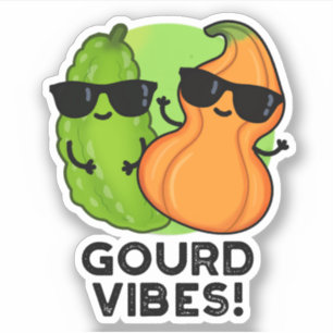 Gourd Vibes Funny Veggie Pun Aufkleber