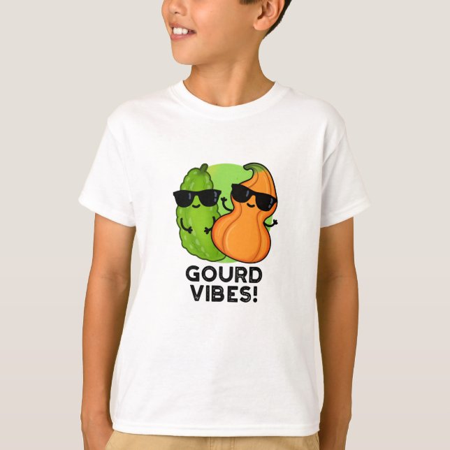 Gourd Vibes Funny Veggie Pun T-Shirt (Vorderseite)
