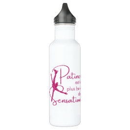 Gourde patineuse Rose brillant belle sensation Edelstahlflasche