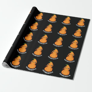 Gourdgeous Funny Gourd Veggie Pun Dark BG Geschenkpapier